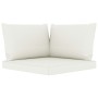 Set de muebles de jardín 6 pzas con cojines crema de vidaXL, Conjuntos de jardín - Ref: Foro24-3065005, Precio: 520,48 €, Des...