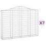 Gabionenkörbe 7 Stück Bogenform Eisen 200x30x140/160 cm von vidaXL, Töpfe und Pflanzgefäße - Ref: Foro24-3145477, Preis: 713,...