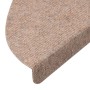 Alfombrilla autoadhesiva de escalera 10 uds beige 56x17x3 cm de vidaXL, Alfombrillas para escalones - Ref: Foro24-355250, Pre...