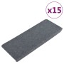 Alfombrilla autoadhesiva de escalera 15 uds gris 65x24,5x3,5 cm de vidaXL, Alfombrillas para escalones - Ref: Foro24-343479, ...