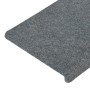 Alfombrilla autoadhesiva de escalera 15 uds gris 65x24,5x3,5 cm de vidaXL, Alfombrillas para escalones - Ref: Foro24-343479, ...