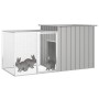 Gray galvanized steel rabbit cage 200x91x100 cm by vidaXL, Cages and habitats for small animals - Ref: Foro24-3155528, Price:...