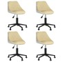 Swivel dining chair 4 pcs white cream synthetic leather by vidaXL, dining chairs - Ref: Foro24-3088981, Price: 191,41 €, Disc...