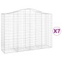 Gabionenkörbe 7 Stück Bogenform Eisen 200x50x140/160 cm von vidaXL, Töpfe und Pflanzgefäße - Ref: Foro24-3145687, Preis: 805,...