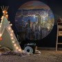 WallArt Wallpaper Circle Skyline by Night 142.5 cm by WallArt, Painted paper - Ref: Foro24-440352, Price: 19,48 €, Discount: %