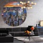 WallArt Wallpaper Circle Skyline by Night 142.5 cm by WallArt, Painted paper - Ref: Foro24-440352, Price: 19,48 €, Discount: %