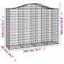 Gabion baskets 7 pcs arch shape iron 200x50x140/160 cm by vidaXL, Pots and planters - Ref: Foro24-3145687, Price: 803,66 €, D...