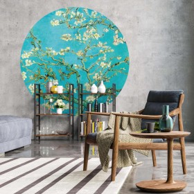 WallArt Almond Blossom Round Wall Wallpaper 142.5 cm by WallArt, Painted paper - Ref: Foro24-440356, Price: 23,99 €, Discount: %