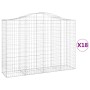 Wire mesh baskets 18 units, arched shape, iron, 200x50x140/160 cm by vidaXL, Pots and planters - Ref: Foro24-3145696, Price: ...