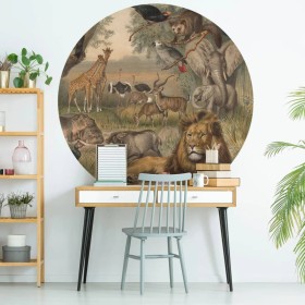 WallArt Animals of Africa wallpaper circle 190 cm by WallArt, Painted paper - Ref: Foro24-440365, Price: 40,99 €, Discount: %