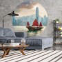 WallArt Wallpaper Circle Skyline with Junk Boat 142.5 cm by WallArt, Painted paper - Ref: Foro24-440350, Price: 21,67 €, Disc...