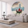 WallArt Círculo de papel pintado Skyline with Junk Boat 190 cm de WallArt, Papel pintado - Ref: Foro24-440349, Precio: 26,23 ...