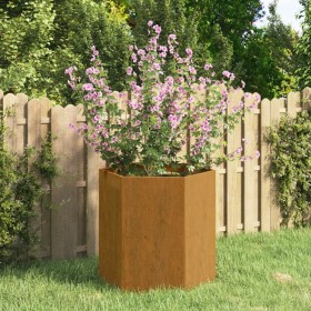 Jardinera de acero corten oxidado 40x40x45 cm de vidaXL, Maceteros y jardineras - Ref: Foro24-823674, Precio: 39,99 €, Descue...