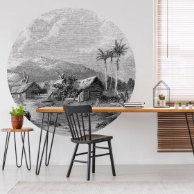 WallArt Landscape of Guadeloupe Wallpaper Circle 190 cm by WallArt, Painted paper - Ref: Foro24-440369, Price: 26,99 €, Disco...