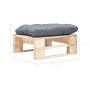 Garden pallet ottoman with natural wood gray cushion by vidaXL, Outdoor ottomans - Ref: Foro24-277474, Price: 56,23 €, Discou...