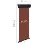 Brown balcony side awning 65x250 cm by vidaXL, Umbrellas - Ref: Foro24-48405, Price: 46,99 €, Discount: %