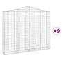 Gabionenkörbe 9 Stück Bogenform Eisen 200x30x160/180 cm von vidaXL, Töpfe und Pflanzgefäße - Ref: Foro24-3145500, Preis: 1,00...