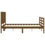 Estructura cama y cabecero madera maciza marrón miel 140x200 cm de vidaXL, Camas y somieres - Ref: Foro24-3194769, Precio: 15...