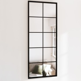 Black metal wall mirror 100x40 cm by vidaXL, Mirrors - Ref: Foro24-342208, Price: 64,70 €, Discount: %