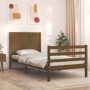 Estructura cama con cabecero madera maciza marrón miel 90x200cm de vidaXL, Camas y somieres - Ref: Foro24-3194494, Precio: 12...