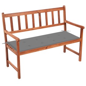 Solid acacia wood garden bench with cushion 120 cm by vidaXL, garden benches - Ref: Foro24-3063769, Price: 169,99 €, Discount: %