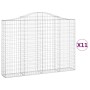 Wire mesh baskets 11 units, arched shape, iron, 200x30x140/160 cm by vidaXL, Pots and planters - Ref: Foro24-3145481, Price: ...