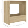 Mesa auxiliar de madera contrachapada roble Sonoma 50x26x50 cm de vidaXL, Mesas auxiliares - Ref: Foro24-806690, Precio: 30,1...