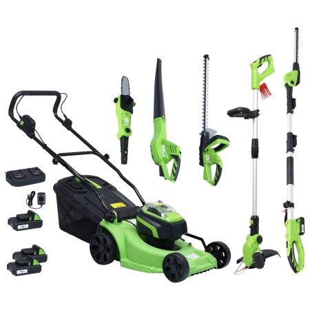 6-Piece Cordless Garden Power Tool Set by vidaXL, Motorized Equipment Sets for Outdoor Use - Ref: Foro24-3154943, Price: 685,...