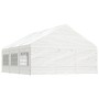 Cenador con techo polietileno blanco 6,69x5,88x3,75 m de vidaXL, Carpas y cenadores - Ref: Foro24-3155495, Precio: 506,52 €, ...