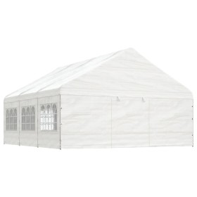 Cenador con techo polietileno blanco 6,69x5,88x3,75 m de vidaXL, Carpas y cenadores - Ref: Foro24-3155495, Precio: 506,52 €, ...