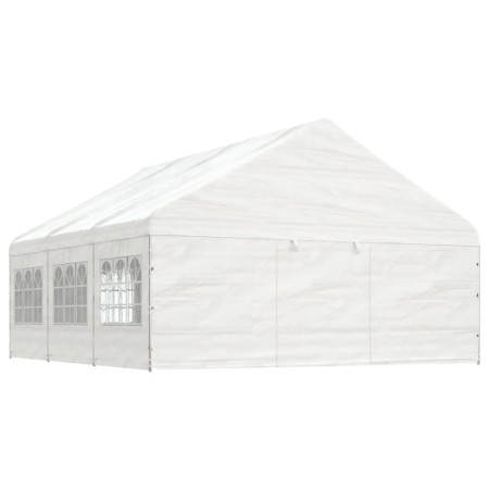 Pavillon mit weißem Polyethylendach 6,69x5,88x3,75 m von vidaXL, Zelte und Pavillons - Ref: Foro24-3155495, Preis: 577,25 €, ...