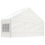 Cenador con techo polietileno blanco 6,69x5,88x3,75 m de vidaXL, Carpas y cenadores - Ref: Foro24-3155495, Precio: 506,52 €, ...