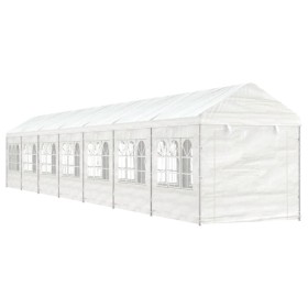 Cenador con techo polietileno blanco 15,61x2,28x2,69 m de vidaXL, Carpas y cenadores - Ref: Foro24-3155483, Precio: 602,88 €,...