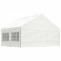 Cenador con techo polietileno blanco 4,46x5,88x3,75 m de vidaXL, Carpas y cenadores - Ref: Foro24-3155494, Precio: 424,07 €, ...