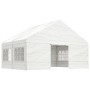 Cenador con techo polietileno blanco 4,46x5,88x3,75 m de vidaXL, Carpas y cenadores - Ref: Foro24-3155494, Precio: 424,07 €, ...