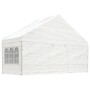 Cenador con techo polietileno blanco 4,46x5,88x3,75 m de vidaXL, Carpas y cenadores - Ref: Foro24-3155494, Precio: 424,07 €, ...