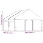 Pavillon mit weißem Polyethylendach 4,46 x 5,88 x 3,75 m von vidaXL, Zelte und Pavillons - Ref: Foro24-3155494, Preis: 424,07...