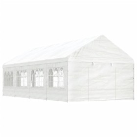 Gazebo with white polyethylene roof 8.92x4.08x3.22 m by vidaXL, Tents and gazebos - Ref: Foro24-3155488, Price: 538,57 €, Dis...