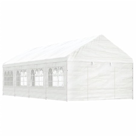 Pavillon mit weißem Polyethylendach 8,92x4,08x3,22 m von vidaXL, Zelte und Pavillons - Ref: Foro24-3155488, Preis: 581,83 €, ...