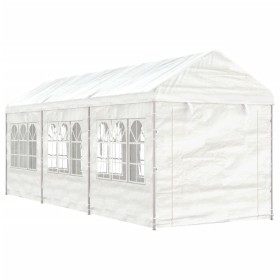 Cenador con techo polietileno blanco 6,69x2,28x2,69 m de vidaXL, Carpas y cenadores - Ref: Foro24-3155479, Precio: 279,99 €, ...