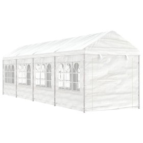 Gazebo with white polyethylene roof 8.92x2.28x2.69 m by vidaXL, Tents and gazebos - Ref: Foro24-3155480, Price: 351,99 €, Dis...