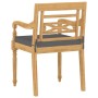 Batavia chairs with cushions, 8 units, solid teak wood. by vidaXL, Garden chairs - Ref: Foro24-3087059, Price: 905,29 €, Disc...