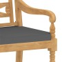 Batavia chairs with cushions, 8 units, solid teak wood. by vidaXL, Garden chairs - Ref: Foro24-3087059, Price: 905,29 €, Disc...