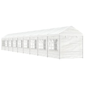 Cenador con techo polietileno blanco 20,07x2,28x2,69 m de vidaXL, Carpas y cenadores - Ref: Foro24-3155485, Precio: 786,17 €,...