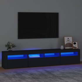 TV cabinet with LED lights Black 210x35x40 cm by vidaXL, TV Furniture - Ref: Foro24-3152731, Price: 138,65 €, Discount: %