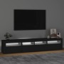 TV cabinet with LED lights Black 210x35x40 cm by vidaXL, TV Furniture - Ref: Foro24-3152731, Price: 152,38 €, Discount: %