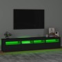 TV cabinet with LED lights Black 210x35x40 cm by vidaXL, TV Furniture - Ref: Foro24-3152731, Price: 152,38 €, Discount: %