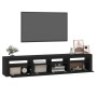 TV cabinet with LED lights Black 210x35x40 cm by vidaXL, TV Furniture - Ref: Foro24-3152731, Price: 152,38 €, Discount: %