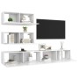 Set de muebles de salón 4 pzas madera ingeniería blanco brillo de vidaXL, Muebles TV - Ref: Foro24-3079341, Precio: 257,83 €,...