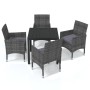 Juego muebles jardín 5 pzas con cojines ratán sintético gris de vidaXL, Conjuntos de jardín - Ref: Foro24-3095022, Precio: 42...